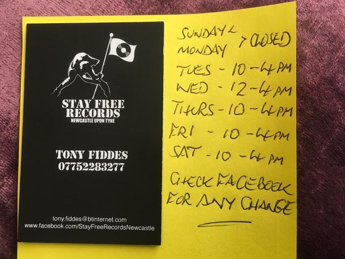 Stay Free Records, Newcastle upon Tyne, England, United Kingdom